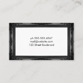 Carte De Visite Bordure d'antiquité noire (Dos)