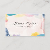 Carte De Visite Bordure d'aquarelle (Devant)