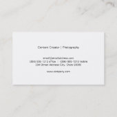 Carte De Visite Bordure d'argent | Bokeh | Créateur de contenu (Dos)