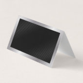 Carte De Visite Bordure d'argent | Motif noir (Dos)