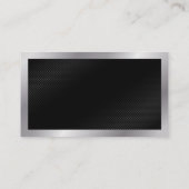 Carte De Visite Bordure d'argent | Motif noir (Dos)