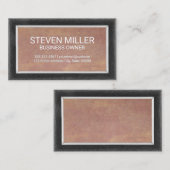 Carte De Visite Bordure de bois | Vielle texture (Devant / Derrière)
