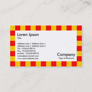 Carte De Visite Bordure de contrôle - Rouge et orange