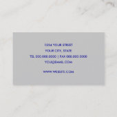 Carte De Visite Bordure de la courbe bleue sur n'importe quelle co (Dos)