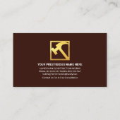 Carte De Visite Bordure de la maison de peinture or (Dos)