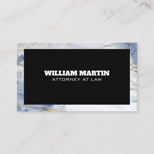 Carte De Visite Bordure de marbre | Classique (Devant)