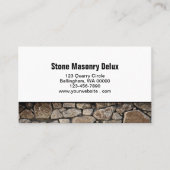 Carte De Visite Bordure de mur de pierre personnalisée professionn (Devant)
