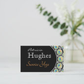 Carte De Visite Bordure de plumes de paon (Debout devant)