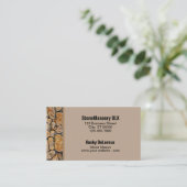 Carte De Visite Bordure de roche rustique en pierre professionnell (Debout devant)