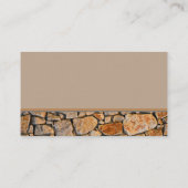 Carte De Visite Bordure de roche rustique en pierre professionnell (Dos)