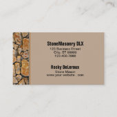 Carte De Visite Bordure de roche rustique en pierre professionnell (Devant)