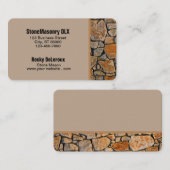 Carte De Visite Bordure de roche rustique en pierre professionnell (Devant / Derrière)