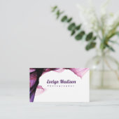 Carte De Visite Bordure de ruban en dentelle rose g8678 (Debout devant)