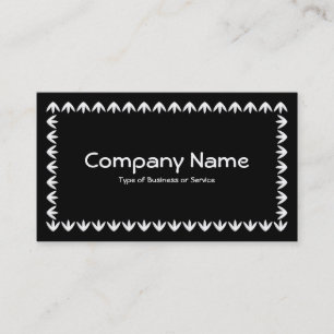 Carte De Visite Bordure de tulipe 3d - Blanc sur Noir
