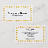 Carte De Visite Bordure de tulipe 3d - orange sur blanc (Devant / Derrière)