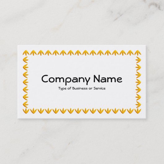 Carte De Visite Bordure de tulipe 3d - orange sur blanc (Devant)