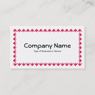 Carte De Visite Bordure de tulipe 3d - Rouge sur blanc