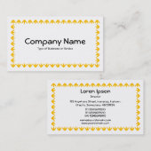 Carte De Visite Bordure de tulipe - Ambre sur blanc (Devant / Derrière)