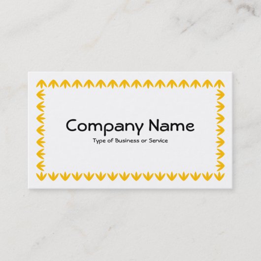 Carte De Visite Bordure de tulipe - Ambre sur blanc (Devant)