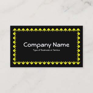 Carte De Visite Bordure de tulipe - Jaune sur Noir