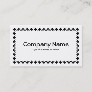 Carte De Visite Bordure de tulipe - Noir sur Blanc