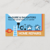 Carte De Visite Bordure des outils Creative Handyman (Devant)