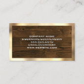 Carte De Visite Bordure d'or | Bois (Dos)