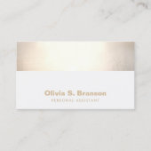 Carte De Visite Bordure d'or de classe professionnelle (Devant)