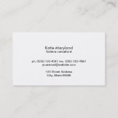 Carte De Visite Bordure d'or du Bokeh blanc (Dos)