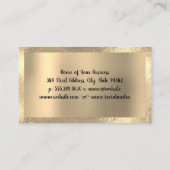 Carte De Visite Bordure d'or | Métal doré (Dos)