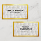 Carte De Visite Bordure d'or | Moderne géométrique (Devant / Derrière)