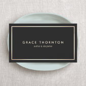 Carte De Visite Bordure d'or noir