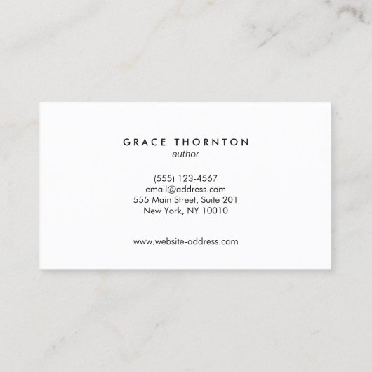 Carte De Visite Bordure d'or noir (Dos)