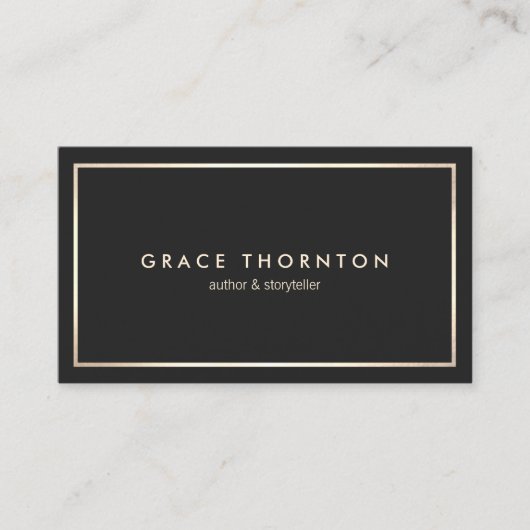 Carte De Visite Bordure d'or noir (Devant)