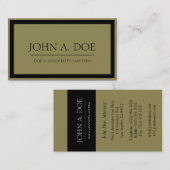 Carte De Visite Bordure d'or noir et antique du procureur (Devant / Derrière)