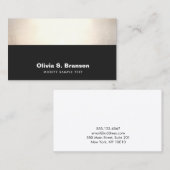 Carte De Visite Bordure d'or noir professionnel (Devant / Derrière)