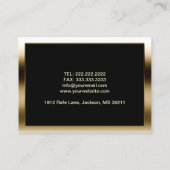 Carte De Visite Bordure d'or professionnelle Chiropractor (Dos)