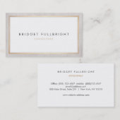 Carte De Visite Bordure d'or professionnelle simple et sophistiqué (Devant / Derrière)