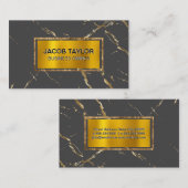 Carte De Visite Bordure d'or | Texture des taches d'or (Devant / Derrière)