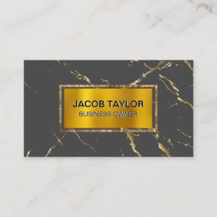 Carte De Visite Bordure d'or Texture des taches d'or