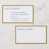 Carte De Visite Bordure dorée (Devant / Derrière)
