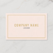 Carte De Visite Bordure dorée fine et pêche douce professionnelle (Devant)