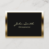 Carte De Visite Bordure dorée professionnelle chiropratique (Devant)