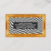 Carte De Visite Bordure d'ossature or | Motif de bandes (Dos)