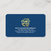 Carte De Visite Bordure d'outils main-d'or Roof Rouge (Dos)