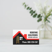 Carte De Visite Bordure du bâtiment du toit rouge (Debout devant)