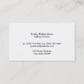 Carte De Visite Bordure du Bokeh noir et bleu blanc avant-plan (Dos)