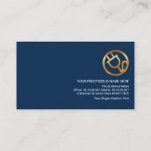 Carte De Visite Bordure du commutateur d'ampoules électriques bleu (Dos)