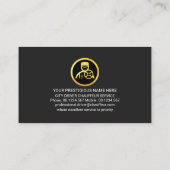 Carte De Visite Bordure du conducteur de chauffeur d'or (Dos)