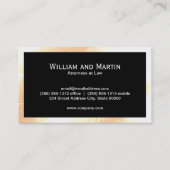 Carte De Visite Bordure du groupe exécutif Monogramme (Dos)